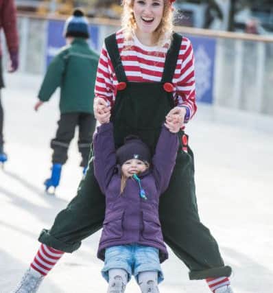 Edinburgh Christmas ice rink in St Andrew Square. Picture; Ian Georgeson