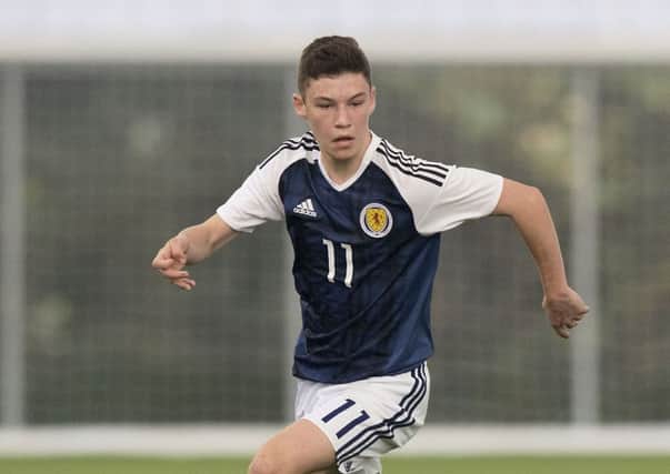 Anthony McDonald, pictured playing for Scotland Under-16s, netted for Hearts Under-20s. Pic: SNS