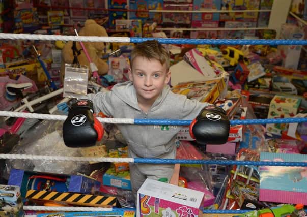 Cody McManus age 8 started boxing at Holyrood Boxing Gym at 5 years old.  Picture: Neil Hanna