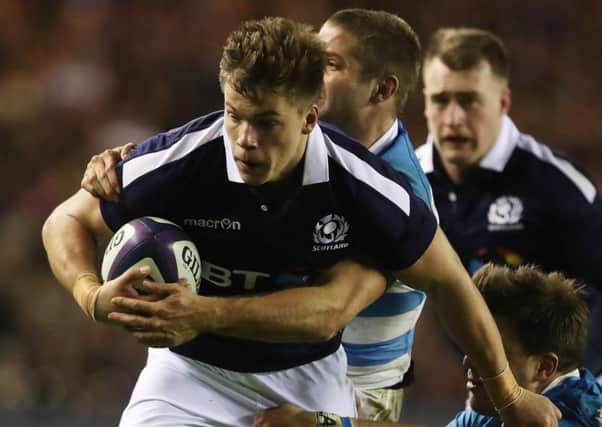 Huw Jones is in a race to be fit