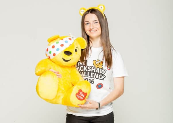 A Midlothian teen has helped raise a record Â£3.8m for The One Shows Rickshaw Challenge for BBC Children in Need, bringing the total raised by the challenge to over Â£15.8 million over the last six years  and the numbers will continue to grow as donations from this years challenge continue to pour in.   Seventeen-year-old Olivia was one of six young riders to undertake the 470 mile journey down Britains East Coast from the Scottish Border town of Jedburgh to central London. She was selected for the challenge following her involvement with Deaf Action, a project supporting deaf children and young people, which receives funding from BBC Children in Need.