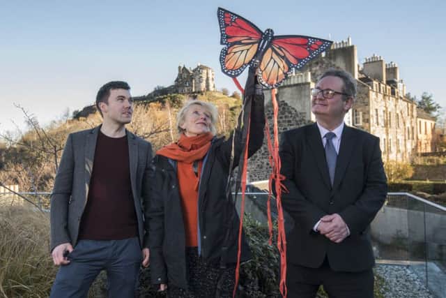 Anthony McCluskey, Butterfly Conservation Scotland, Leonie Alexander, RBGE and Hamish Torrie from Glenmorangie. Picture; Phil Wilkinson