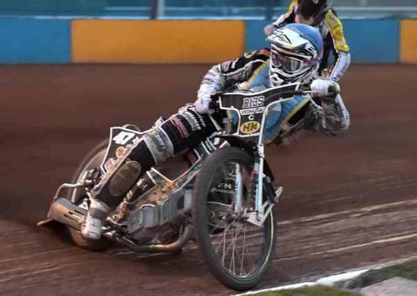 Erik Riss won the World Longtrack title last season but was inconsistent for Monarchs. Pic: Ron MacNeill