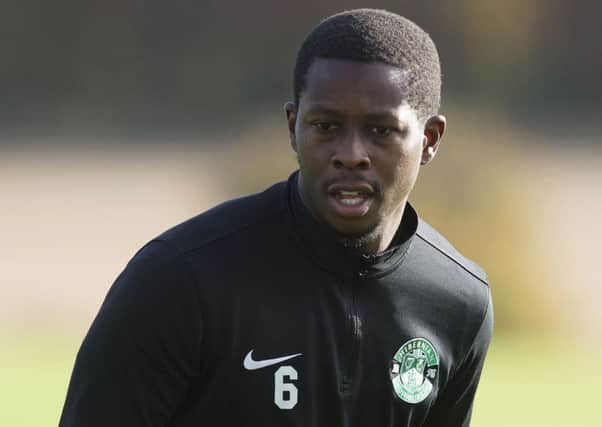 Marvin Bartley is keen to get back into the Hibs XI as soon as possible. Pic: SNS