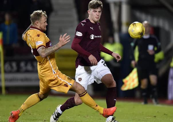 Robbie Muirhead feels he put in his best performance in a Hearts shirt against Motherwell. Pic: SNS