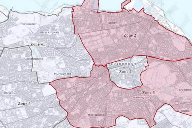 A map showing the 20mph zones across the Capital.