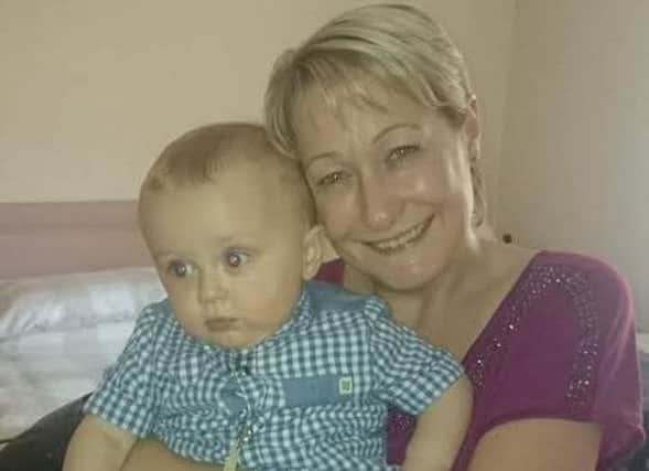 Oskar pictured with his grandmother Debbie