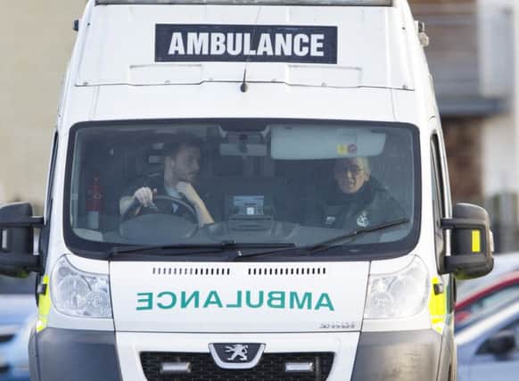 Drew Dodd at his work as an ambulance driver. Picture: Ian Rutherford