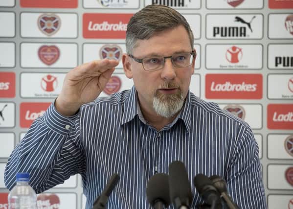 Craig Levein addresses the media ahead ot today's clash with Ross County. Pic: SNS