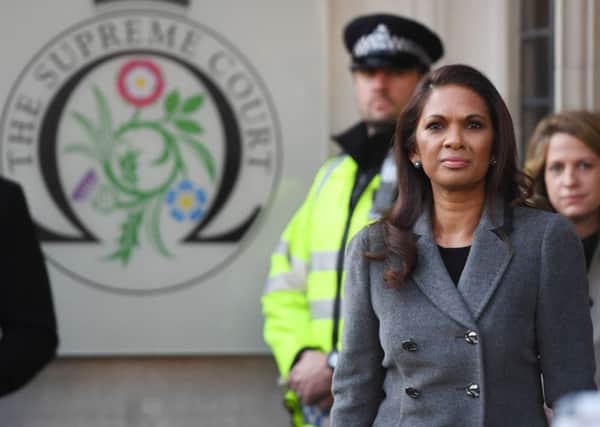 Businesswoman Gina Miller outside the Supreme Court during the first day of a hearing into whether Parliament's consent is required before the Brexit process can begin. Picture; Getty
