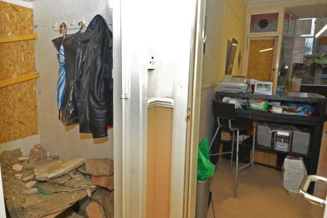 Montagu Terrace. The scene after the break in. Picture; Jon Savage