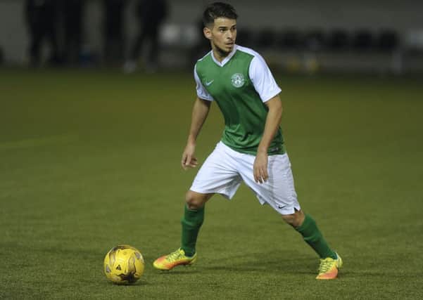 Enzo Reale played as a trialist for the Hibs Development XI. Pic: Neil Hanna
