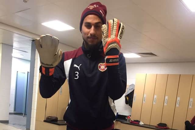 Faycal Rherras joked about becoming a goalkeeper on twitter. Pic: @rherras8