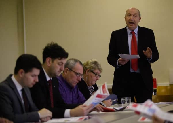 Andrew Burns launches Labour's draft manifesto for next year's local council elections. Picture: Scott Louden