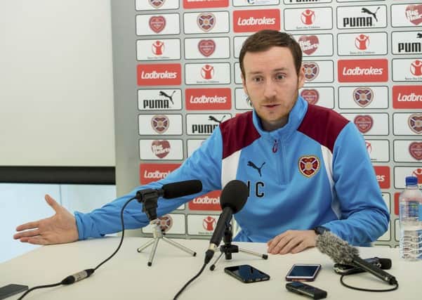 Ian Cathro makes his managerial debut for Hearts against Rangers. Pic: SNS