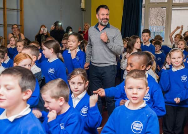 Kenny Logan launches the Step programme at Colinton Primary. Picture: Ian Georgeson