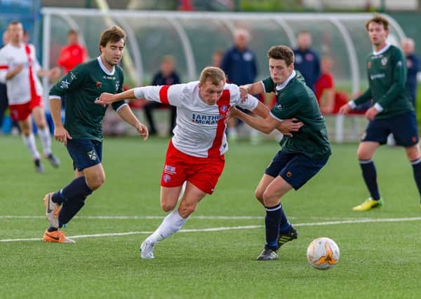 Keith Murray scored a hat-trick for Spartans away at Selkirk. Pic: TSPL