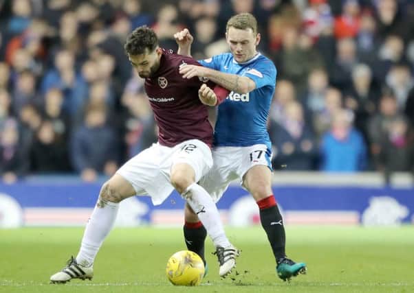 Hearts' next clash with Rangers will be shown live on TV. Pic: PA