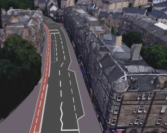 A visualisation of what Roseburn Terrace would look like under OptionA. Doesn't look so scary does it?Picture; 'Pidgin Post'
