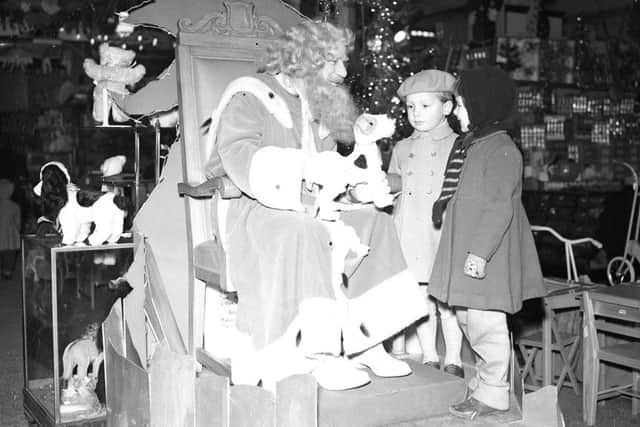 Santa Claus at Jenners in 1958. Picture: TSPL