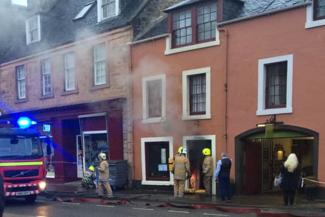 The blaze broke out on Linlithgow High Street. Picture: Contributed.
