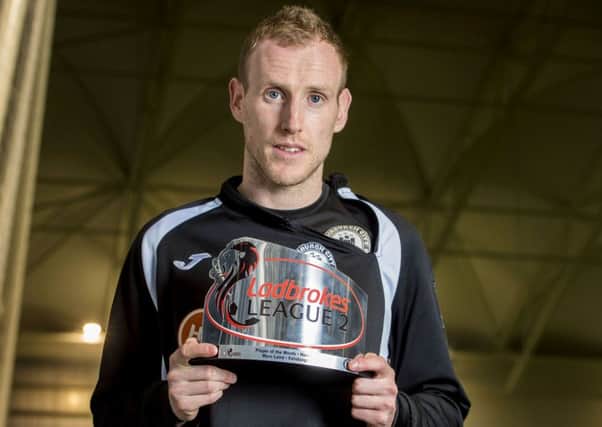 Marc Laird won the Ladbrokes League Two Player of the Month award
