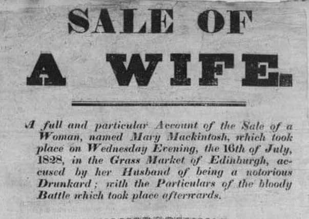 The report of the auction, as featured in a broadside,  a single news sheet which predated newspapers. They were the most common source of news on the street for around 300 years. PIC: National Library of Scotland.