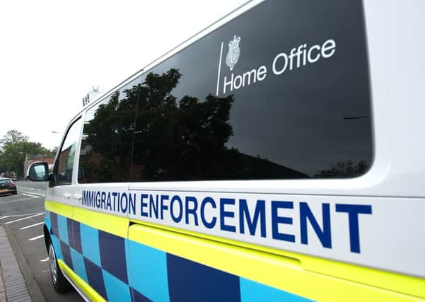 Immigration Enforcement van. Picture; John Devlin