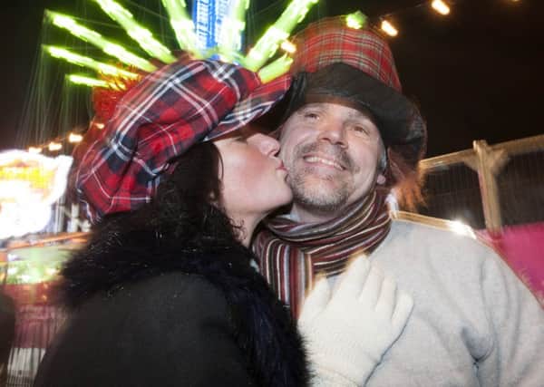 Revellers enjoy themselves over Hogmanay. Picture: Jane Barlow