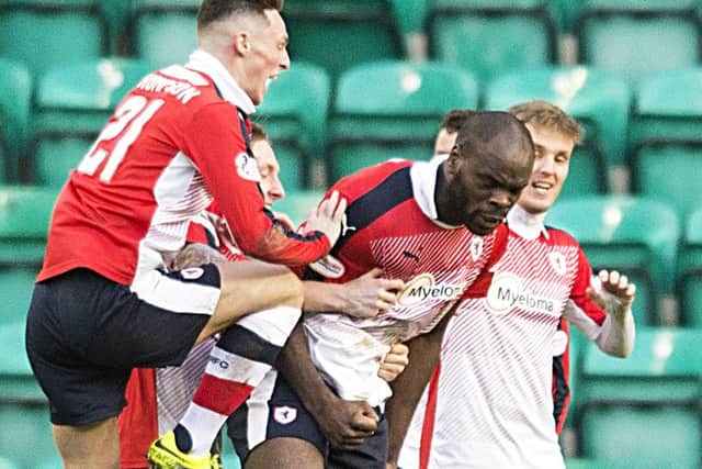 Raith Rovers, who took the lead last Saturday through Jean-Yves M'Voto, were delighted to earn a point at Easter Road