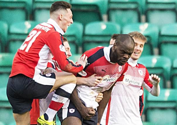 Raith Rovers, who took the lead last Saturday through Jean-Yves M'Voto, were delighted to earn a point at Easter Road