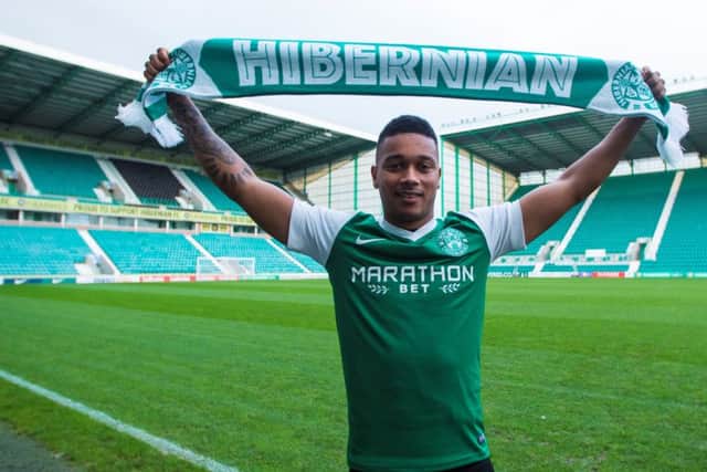 New signing Chris Humphrey could make his debut for Hibs against the Terrors. Pic: Courtesy of Hibernian FC