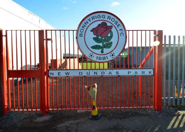 Flowers have been left outside Bonnyrigg Rose Football Club in tribute to Shaun. Picture: Julie Bull