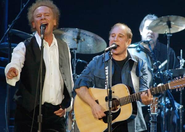 Simon & Garfunkel performing together in 2003. Picture: AP