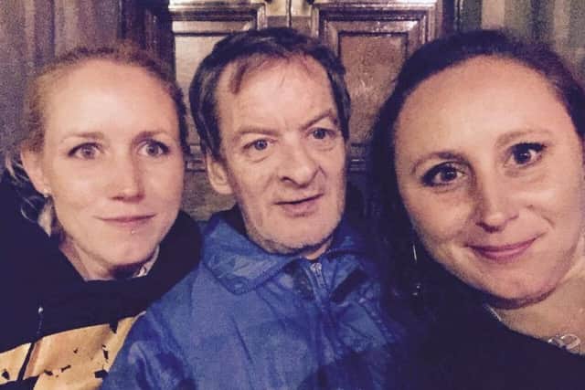 Jimmy Fraser with Swedish sisters Emma and Annis, right