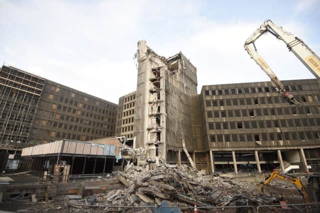 St James Shopping Centre demolition continues. Pictures: Greg Macvean