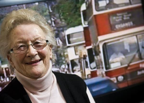 Lothian Buses' first female driver Myra Wright.