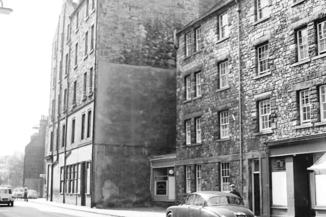 Jeannie Veitch's sweet shop (centre) on East Crosscauseway, Edinburgh. Picture: Sixties Edinburgh
