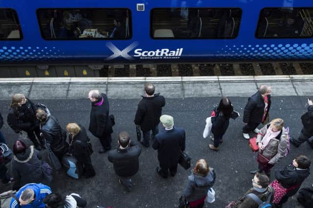 Rail users face delays after a signal failure at Haymarket. Picture: Ian Georgeson