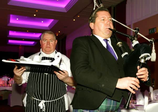 Gerry will be walking a tightrope as he gives the Toast to the Lassies at his Burns Supper. Picture: James Clare