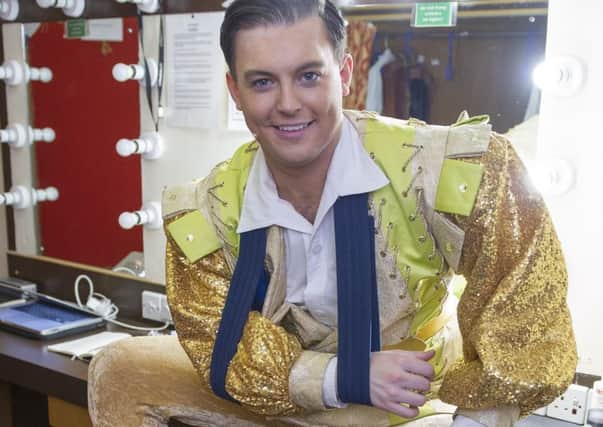 Greg Barrowman is determined that the show will go on despite wearing a sling. 
Picture: Ian Rutherford