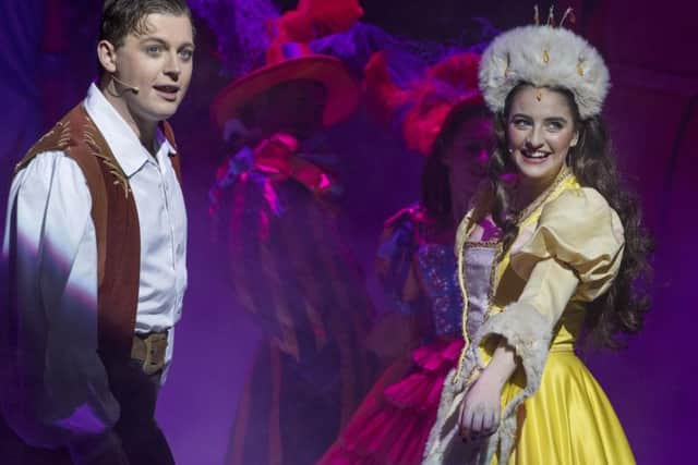 Greg Barrowman on stage with Rachel Flynn as Princess Apricot. Picture: contributed