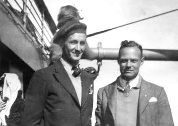 Canadian Gerald Hutchinson (left) kept the watch for more than 80 years after it was handed to him by a Scottish ship cook during the resuce of TSS Athenia in 1939. PIC: Courtesy of Glasgow Life.