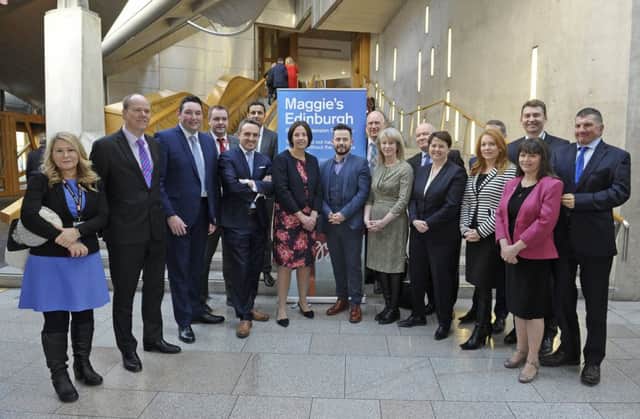 MSPs gathered to support Maggie's Edinburgh in the Scottish Parliament. Picture: Neil Hanna
