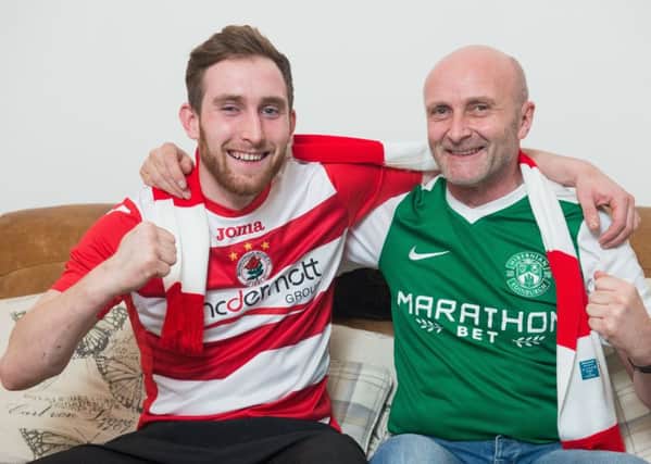 Lewis Turner and his father Brian, who will be at Tynecastle with his wife and Lewiss mum, Kate. She will be one of Bonnyriggs guests of honour. Pic: Ian Georgeson