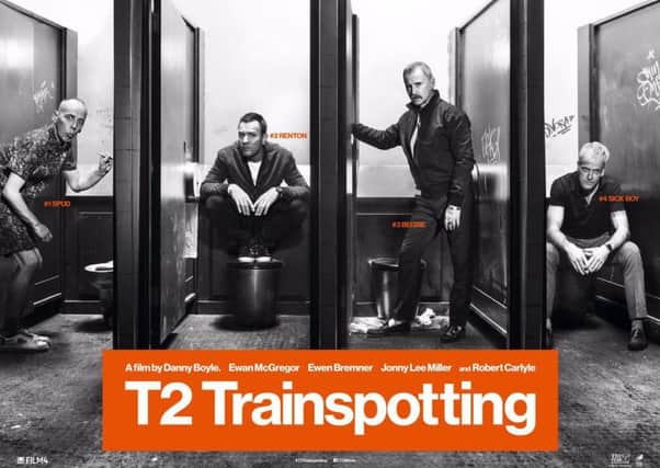 Robert Carlyle, Ewan McGregor, Ewan Bremner and Johnny Lee Miller in T2 Trainspotting. Picture: Contributed
