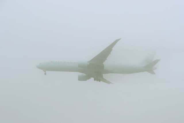 Several flights have been grounded due to fog. Picture; Steve Parsons/PA Wire