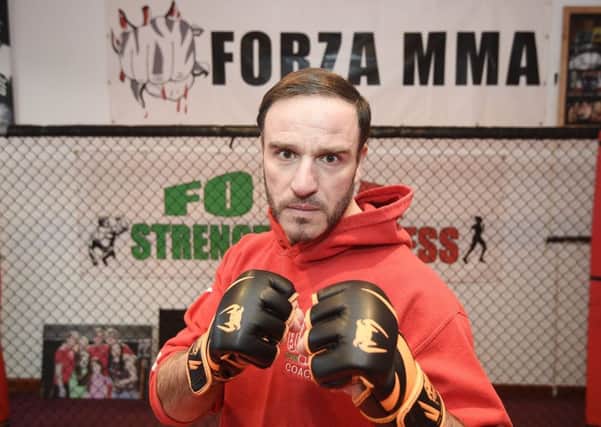 Vincenzo Parente at his Forza MMA gym in Slateford.  Vincenzo is putting on another Forza Fighting Championship event at the Jam House on Sunday 26 February.  Picture: Greg Macvean