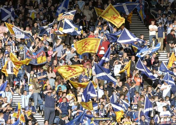 Scotland fans show their support versus Georgia. Picture: Ian Georgeson
