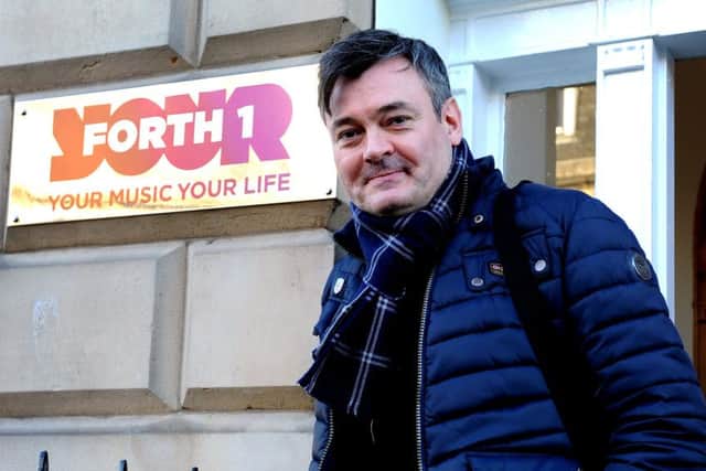 Grant Stott outside Radio Forth this afternoon after he announces he will be taking a break from his show on Forth 1. Picture; Lisa Ferguson